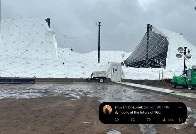 “Symbolic of the future of TGL” – Fans react to the SoFi Stadium Dome collapsing ahead of the TGL season start
