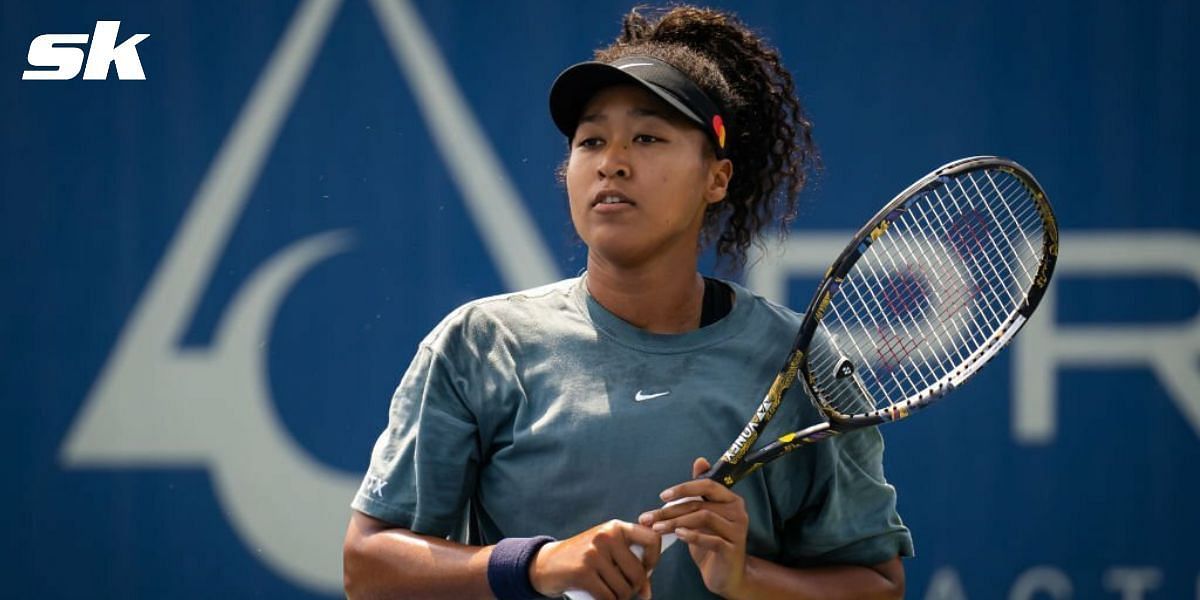 Naomi Osaka practices on the court as she gears up for 2024 season