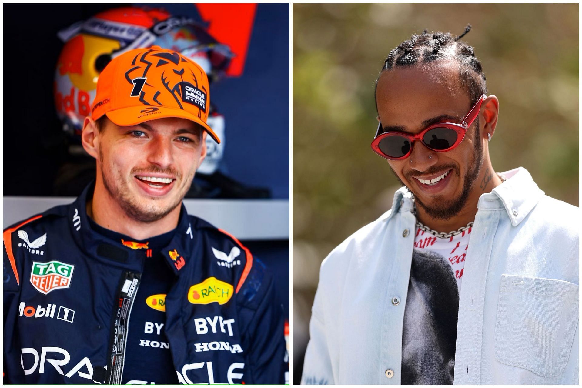 Max Verstappen (L) and Lewis Hamilton (R) (Collage via Sportskeeda)