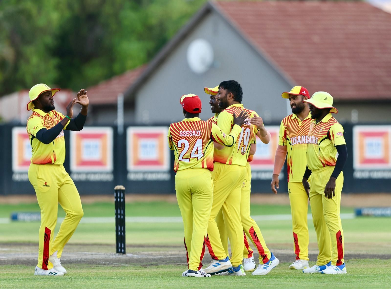 Uganda team in action. (Photo Credits: Uganda Cricketers Association)