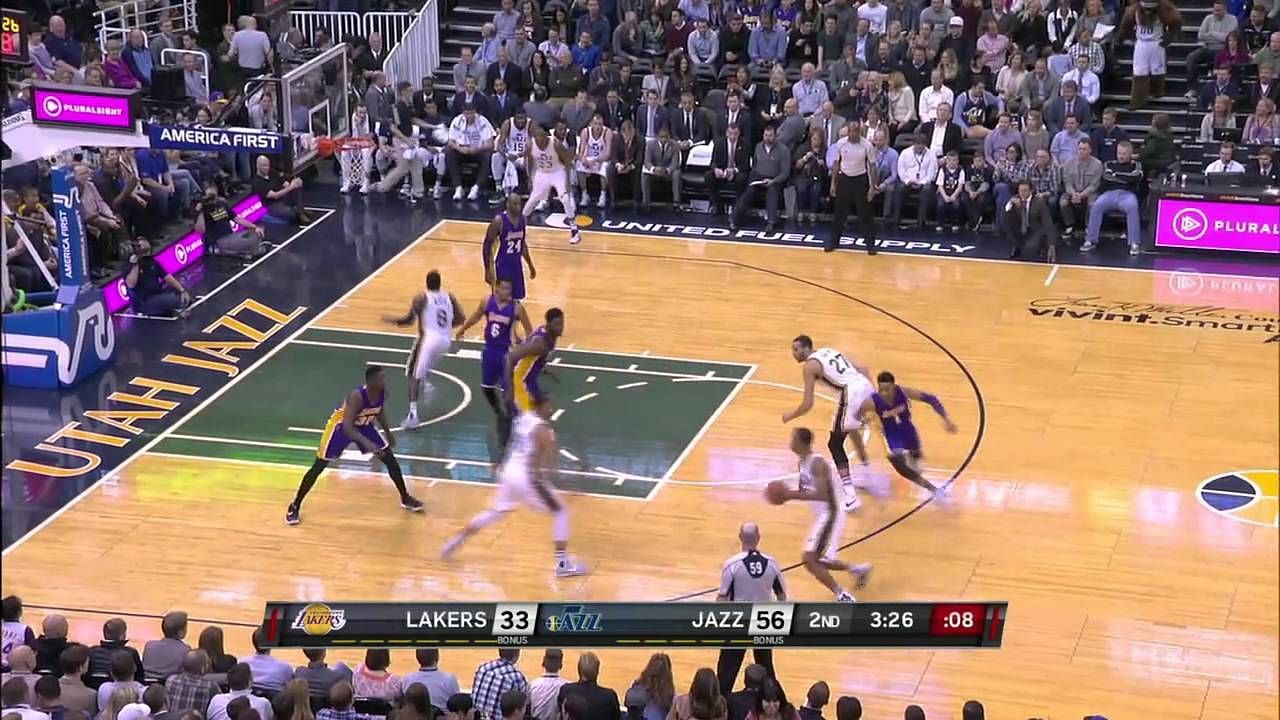 Lakers vs Jazz 2016