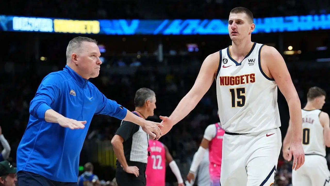 Nikola Jokic and Mike Malone have both been ejected in the first half of the game between the Denver Nuggets and Detroit Pistons.