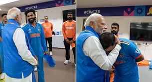 [In Pics] “Motivating” - Ravindra Jadeja and Mohammed Shami share photos of PM Modi consoling players in dressing room after the 2023 World Cup