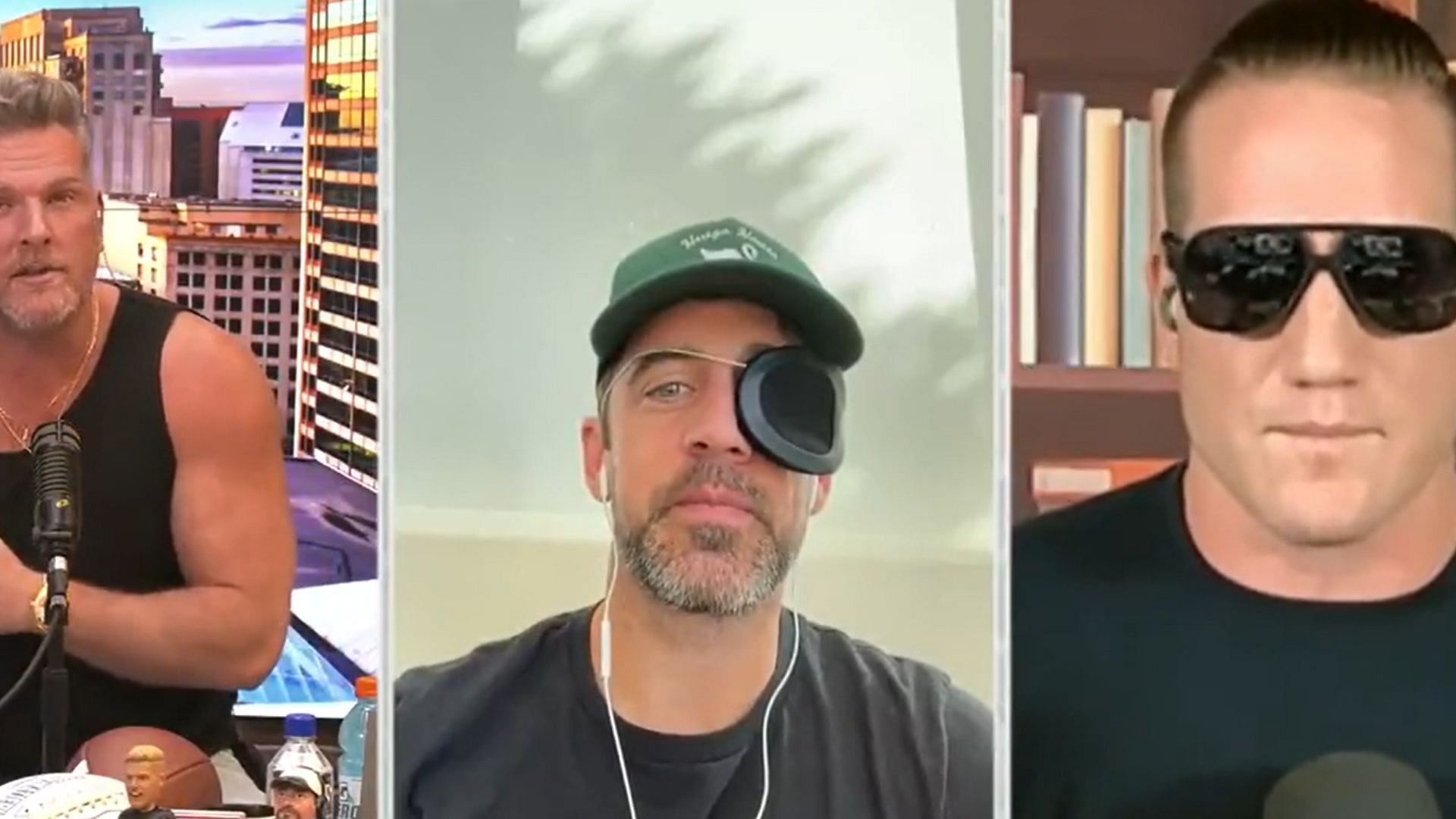 Aaron Rodgers was sporting an eye patch.