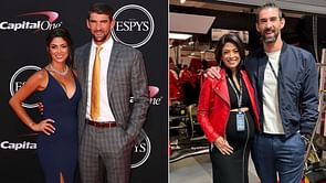 Michael Phelps' wife Nicole shows off her baby bump while attending the F1 Las Vegas Grand Prix