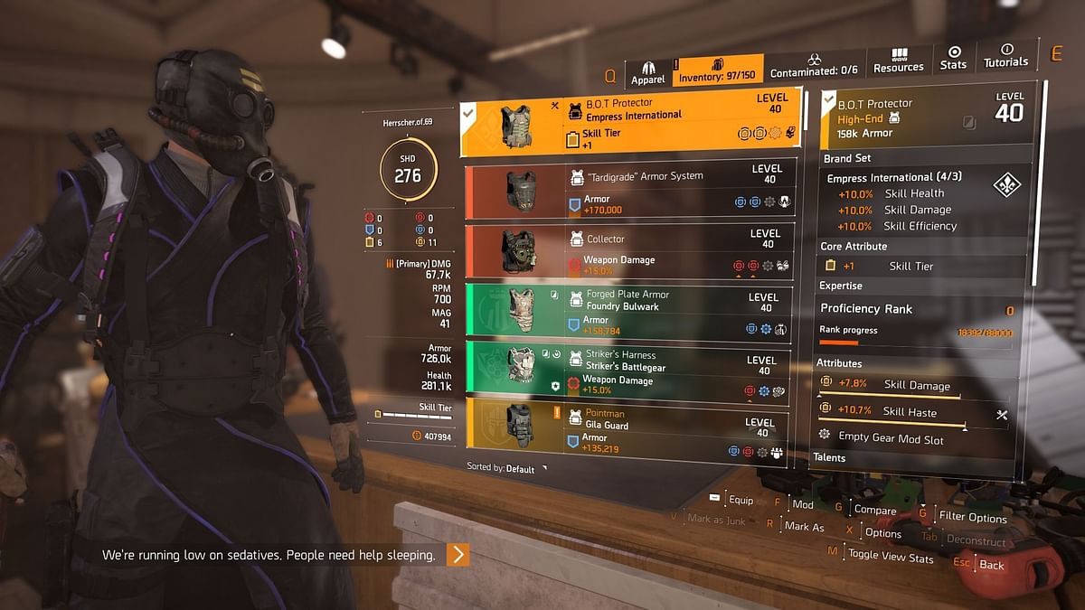 The Division 2 skill build for all endgame activities