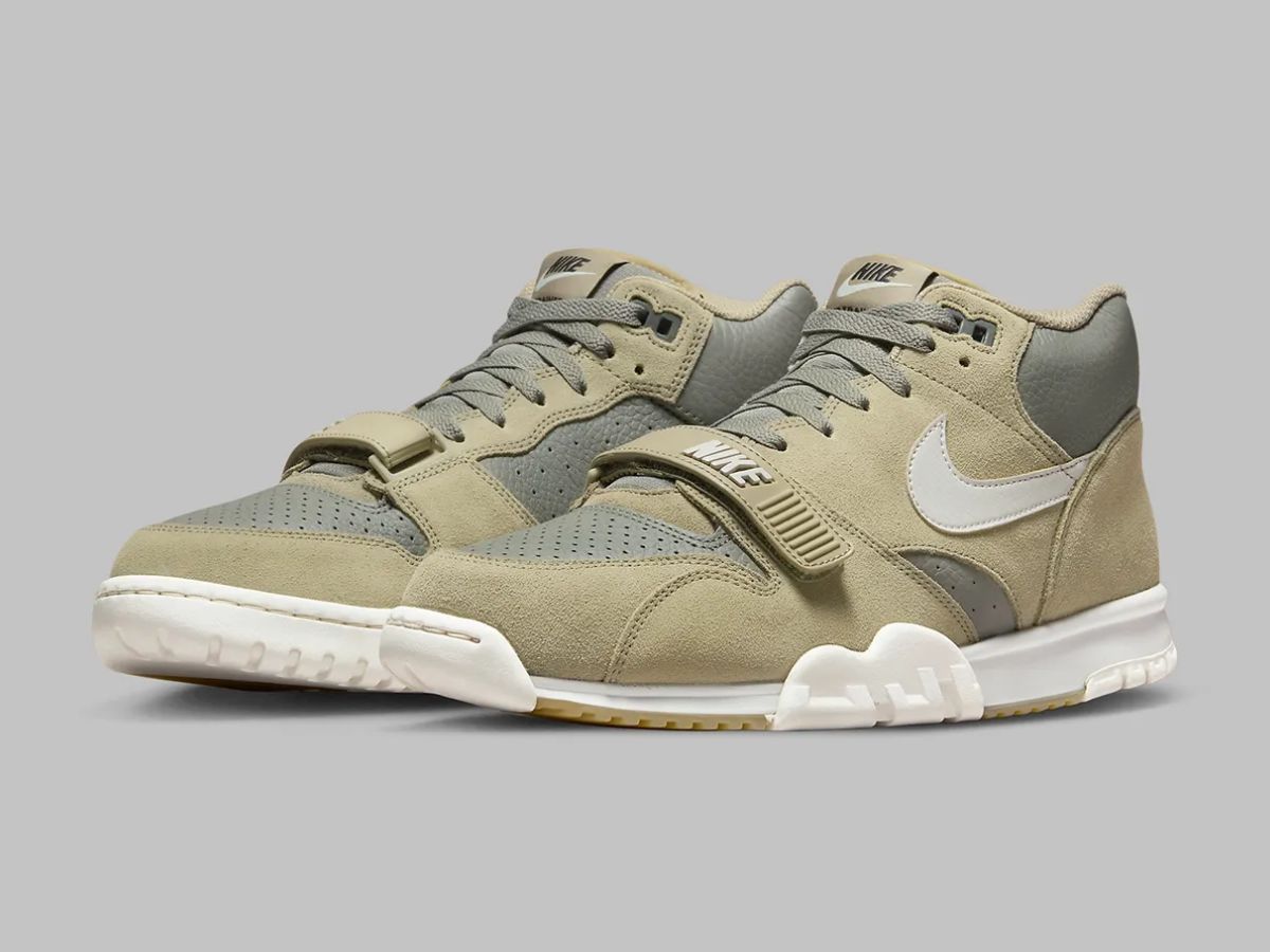 Nike Air Trainer 1 &ldquo;Neutral Olive&rdquo; sneakers (Image via Sneaker News)