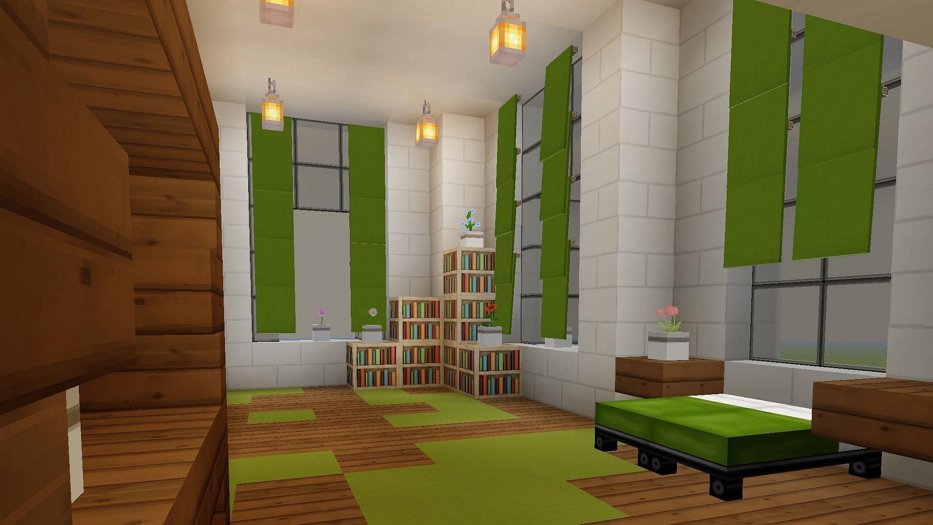 A well-made bedroom can bring together any Minecraft home or base (Image via MishaPlayz129/Reddit)