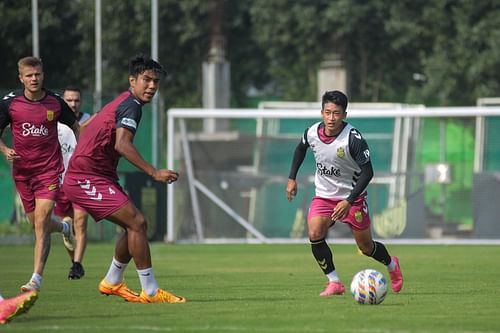 Hyderabad FC players in training. (Credits: HFC)