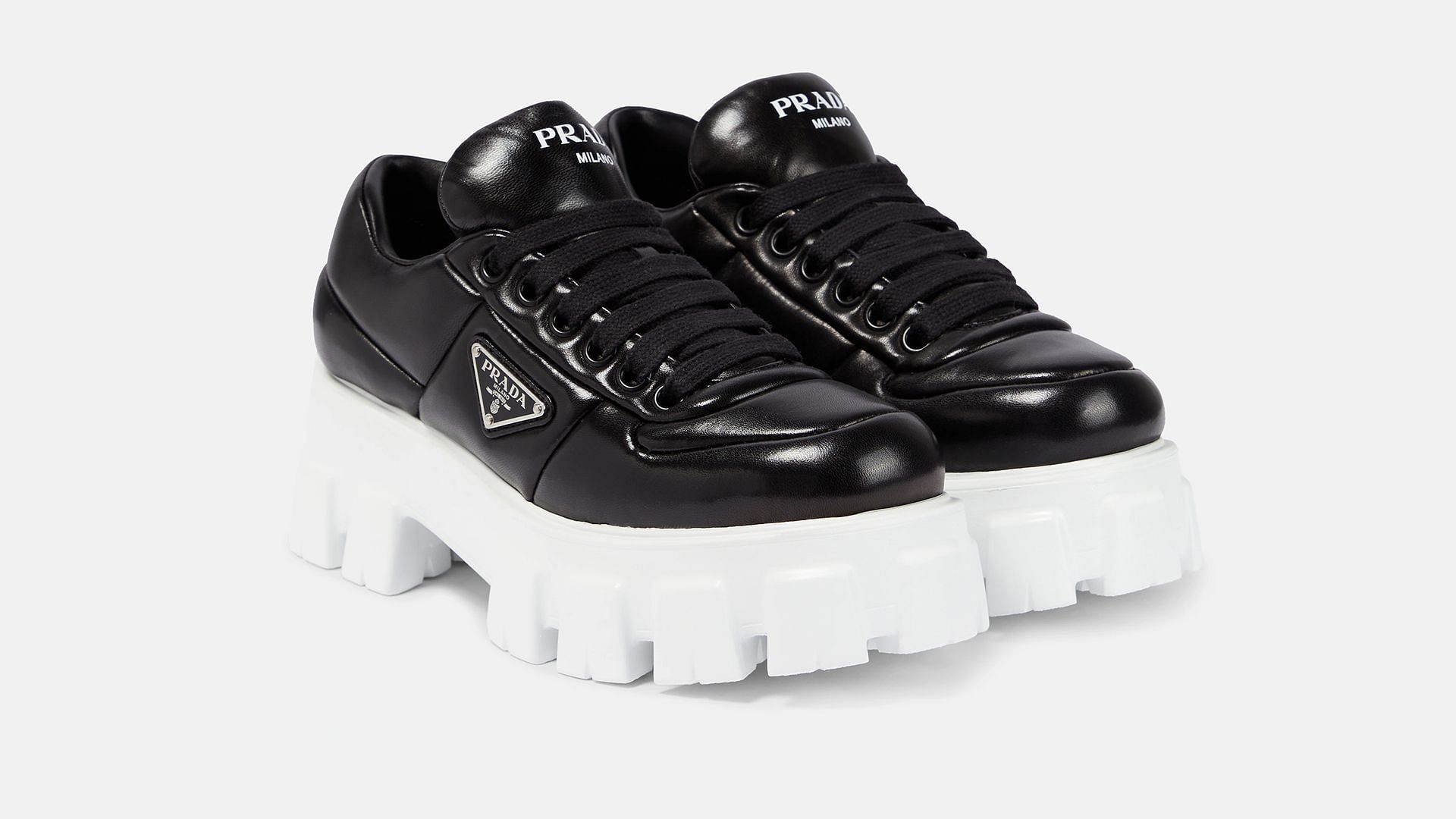 The Soft Padded Nappa Leather Lace-up sneakers (Image via Stock X)