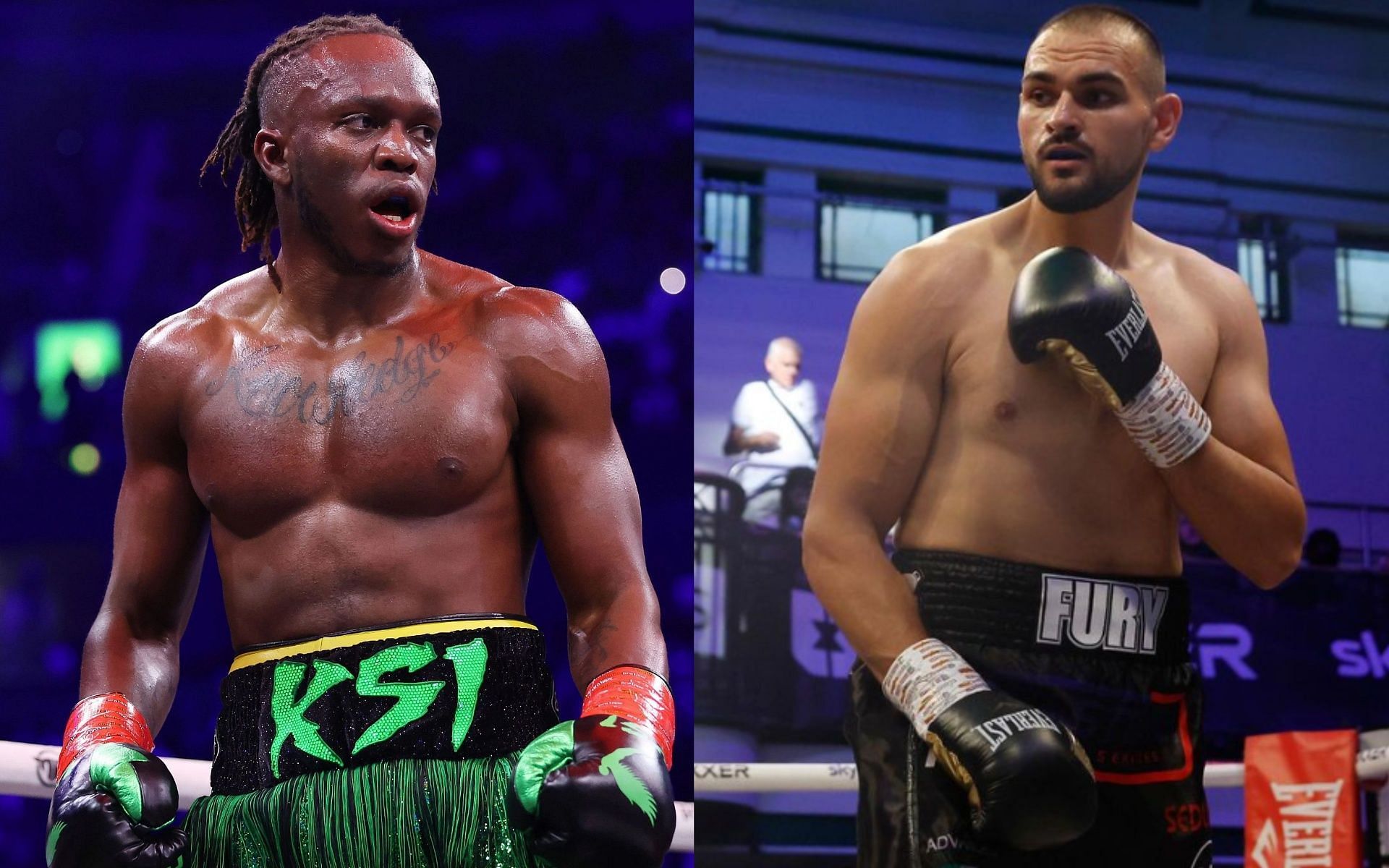 KSI (L), and Roman Fury (R) [Image via Getty and @RomanFury on Instagram].