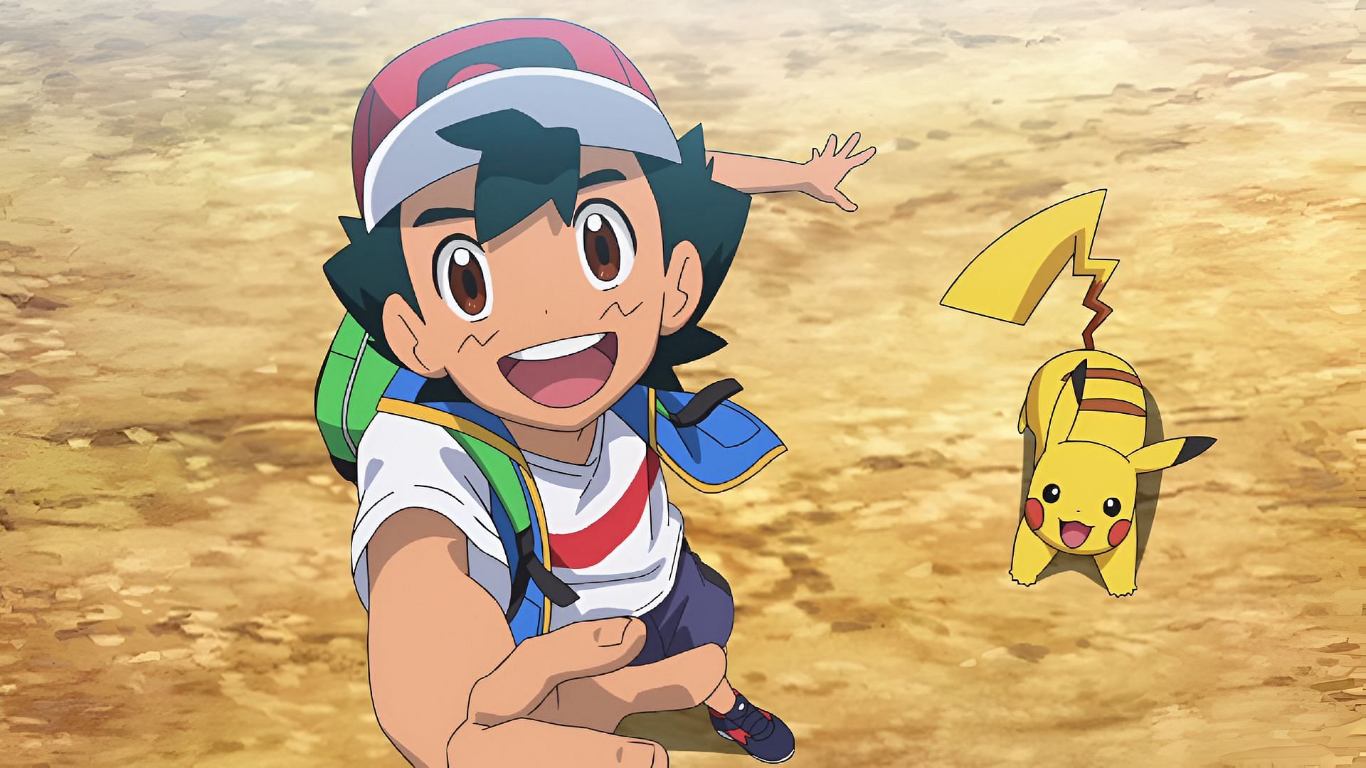 Ash and Pikachu depart on new adventures in the epilogue of Pokemon Journeys (Image via The Pokemon Company)