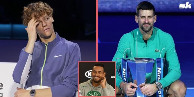 Nick Kyrgios delighted after correctly picking Novak Djokovic over Jannik Sinner in ATP Finals final