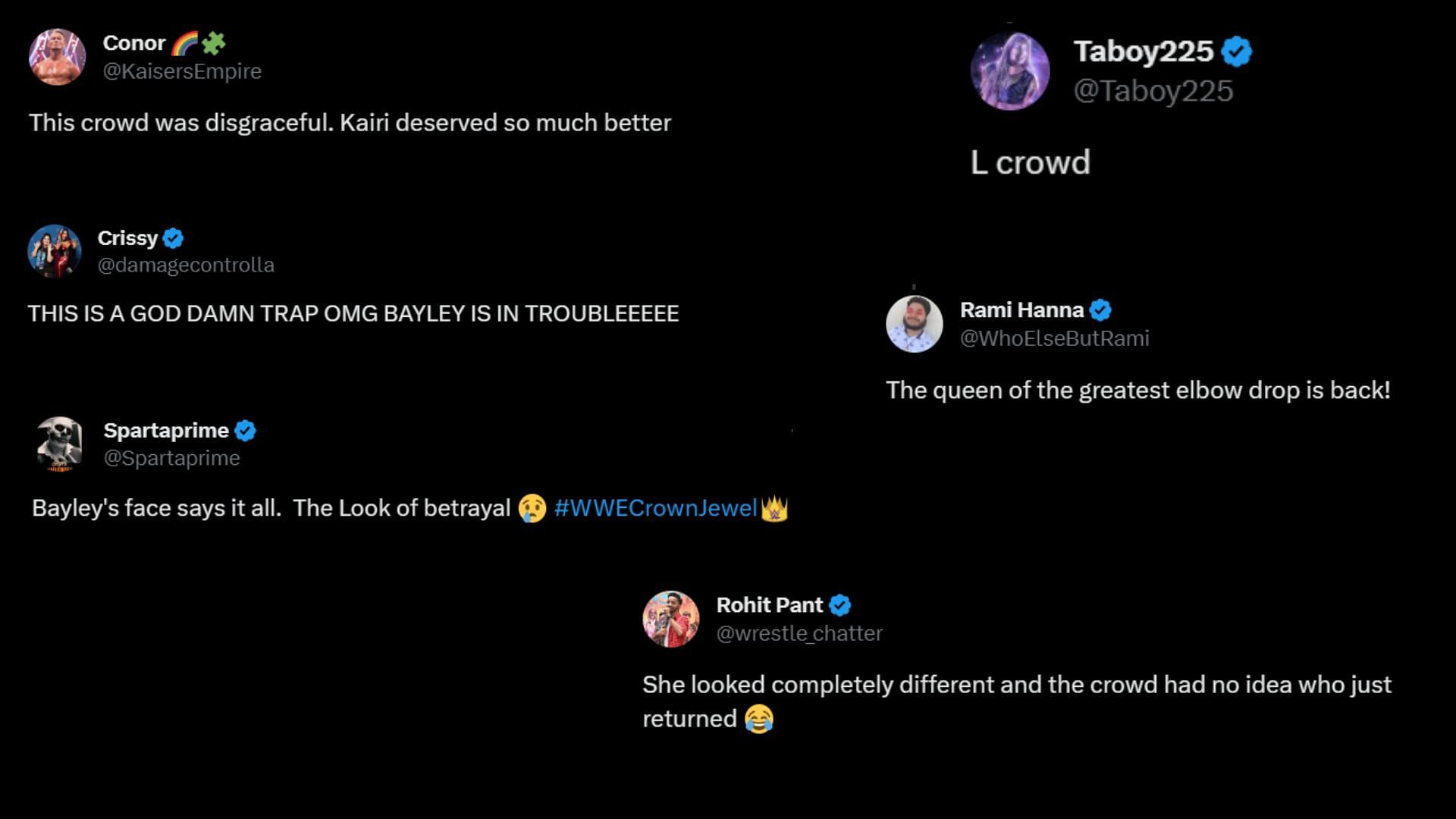 Screenshot of fans&#039; reactions on Twitter.