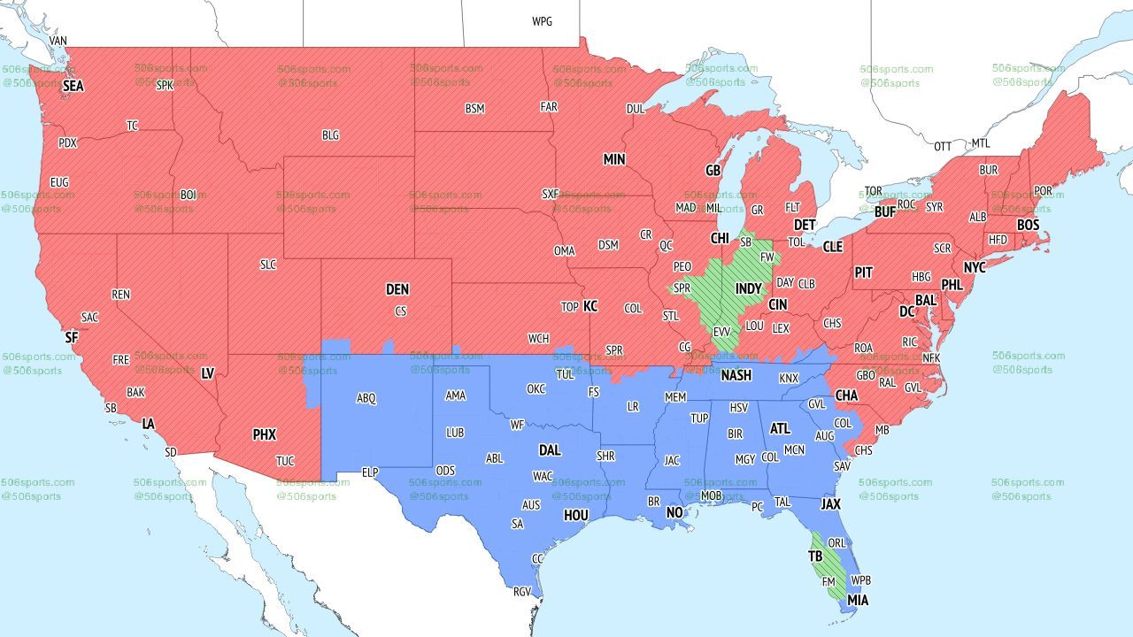 NFL Week 12 Coverage Map 2023 TV schedule, channel, and broadcast