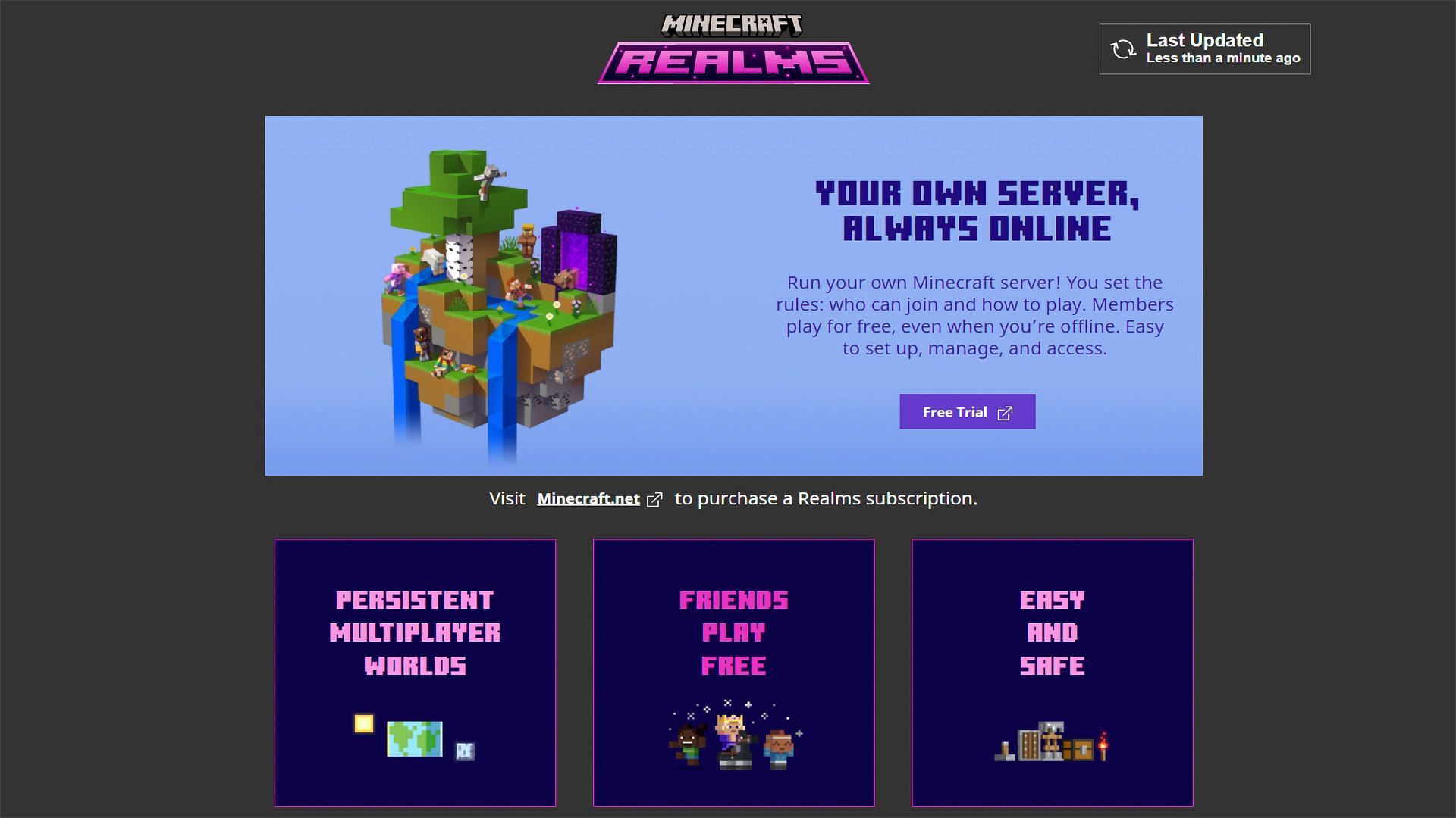 Connectez-vous facilement au multijoueur via Realms (Image via Launcher)