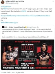 Athena responds to ROH's post.
