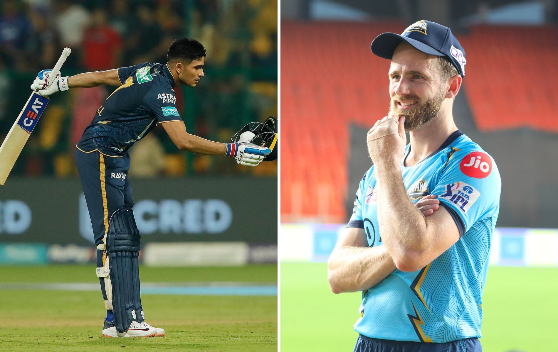 Shubman Gill (L) and Kane Williamson (R). (Pics: X)