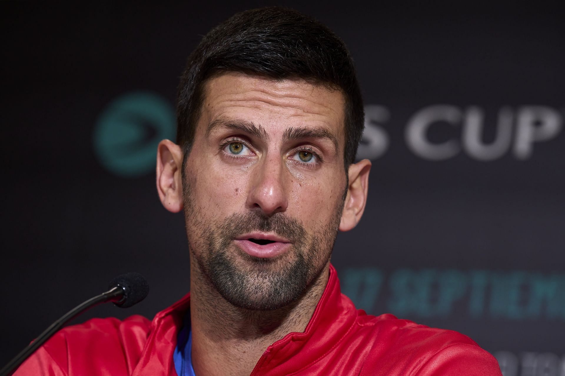 Novak Djokovic at 2023 Davis Cup Finals Group Stage Valencia - Day 3