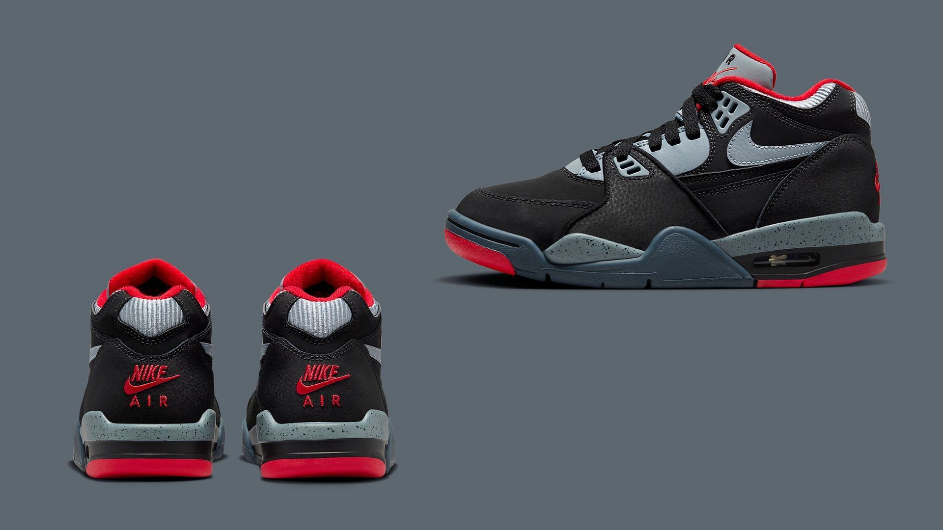 Nike air flight on sale 89 black and red