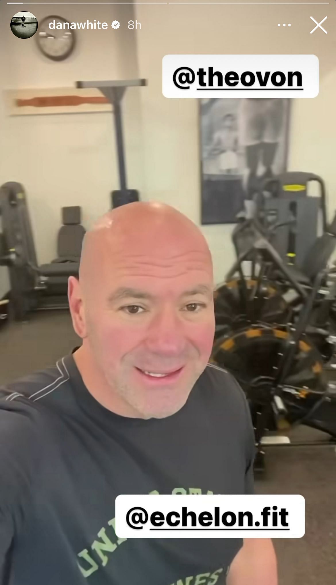 Screenshot of Dana White's story