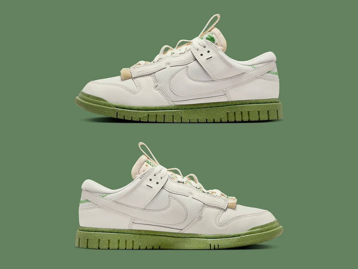 Nike Dunk Low Remastered Sail/Green sneakers (Image via Sneaker News)