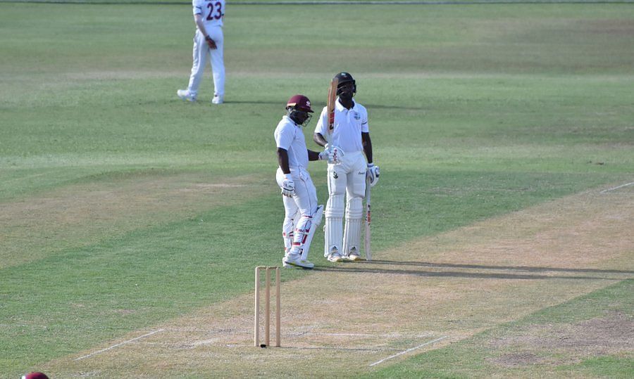 Jahmar Hamilton [holding up the bat] will be in action [Image: Windies Cricket]