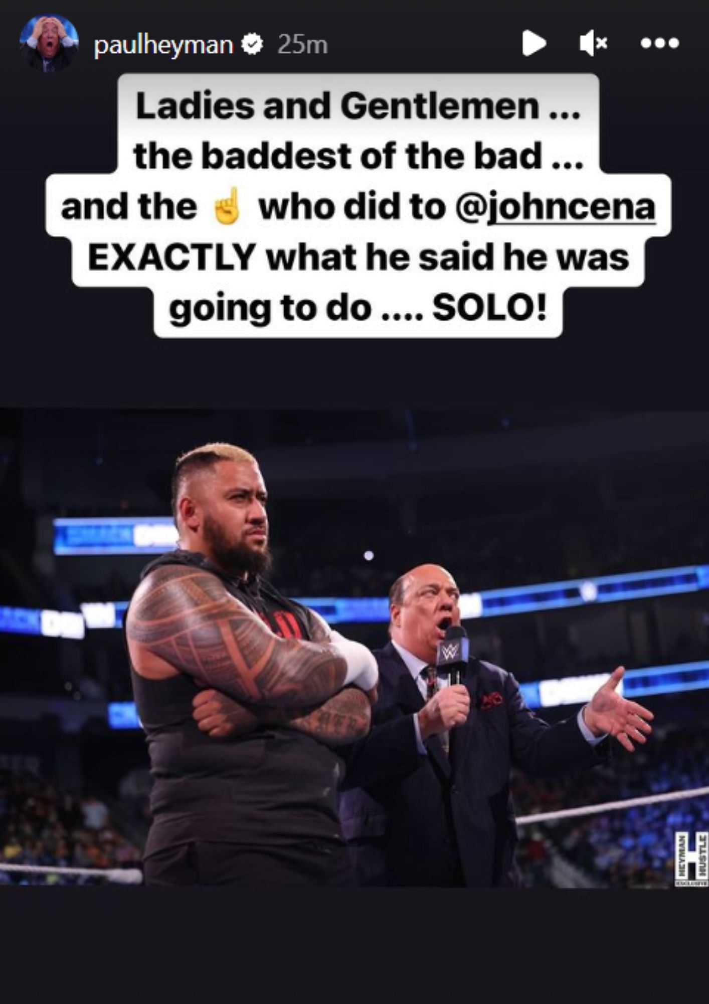 पॉल हेमन ने सोशल मीडिया पर WWE स्टार सोलो सिकोआ की तारीफ की है