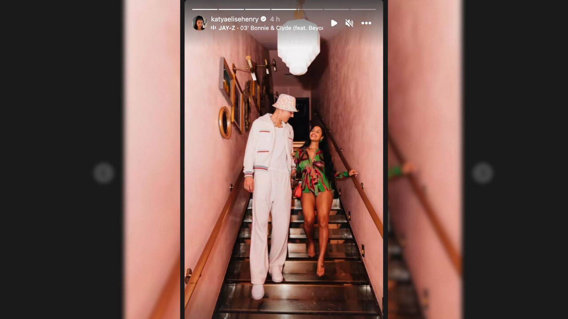Katya Elise Henry posts a photo of herself and her boyfriend, Miami Heat guard Tyler Herroption