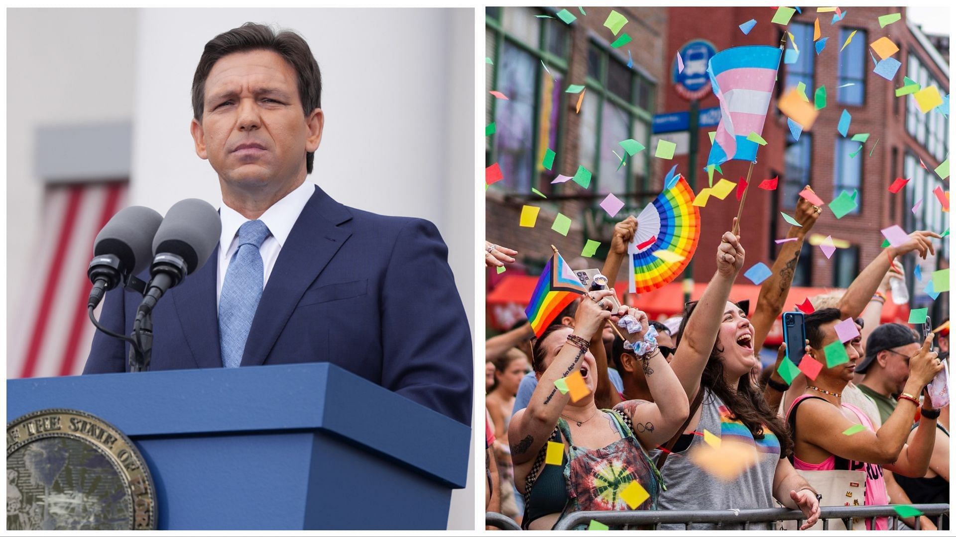 Governor Ron DeSantis supported the anti-drag law of Florida (Image via Facebook / Governor Ron DeSantis / Instagram / lgbtq)