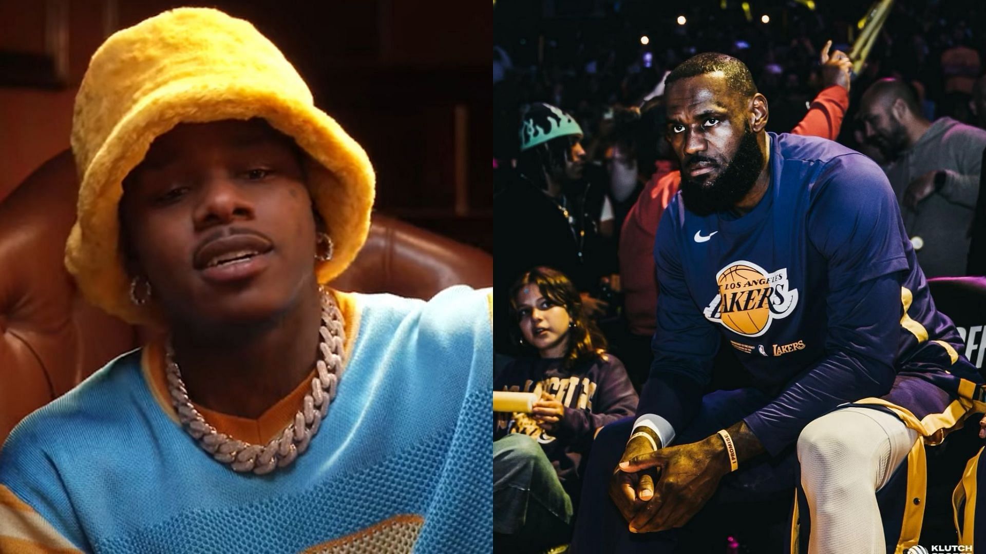 DaBaby (L) says LeBron James (R) is his personal GOAT