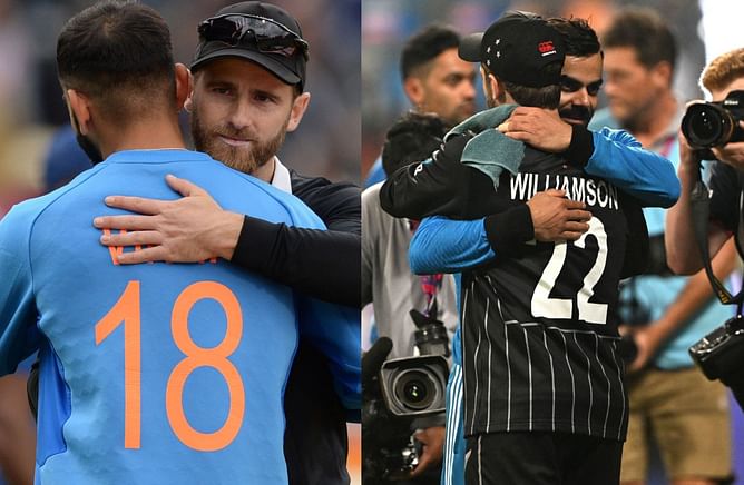 "Some things remain the same"- ICC shares photos of Virat Kohli and Kane Williamson embracing after IND vs NZ semi-finals in 2019 and 2023 World Cup