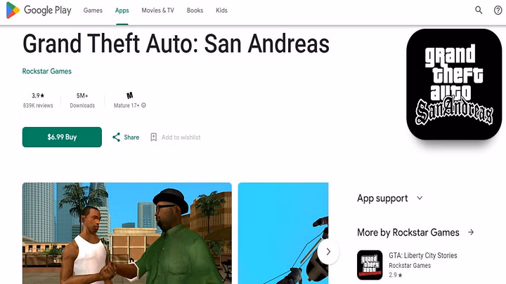 GTA San Andreas APK   OBB download links for Android