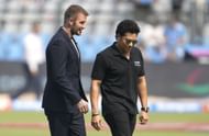 David Beckham (left) with the great Sachin Tendulkar (right)