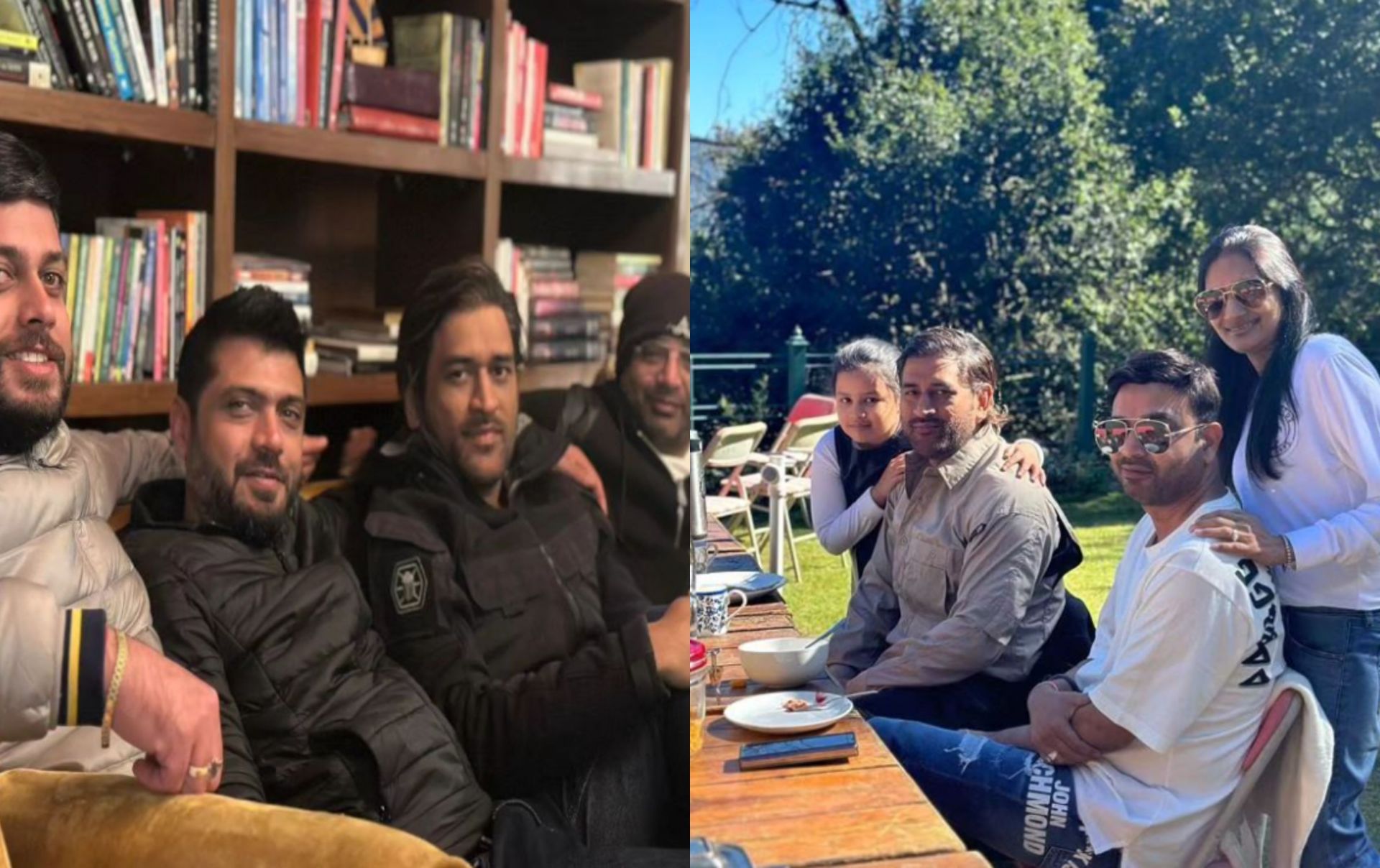 MS Dhoni with his family and friends. 