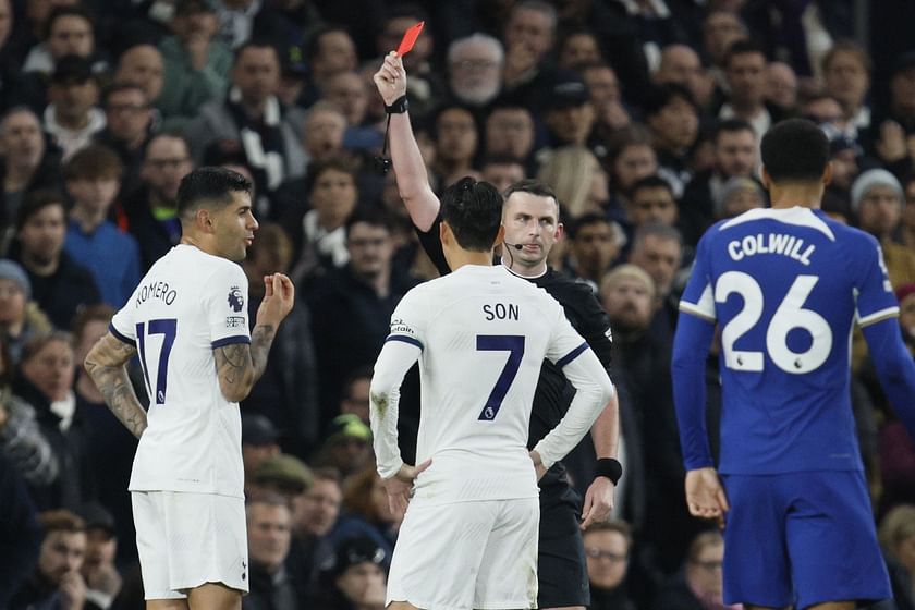 Tottenham 1-4 Chelsea: Spurs' Player Ratings as both Romero and Udogie see  red in heated London derby | Premier League 2023-24