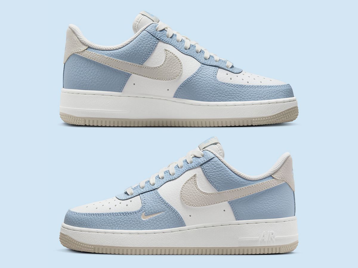 This White Nike Air Force 1 Low Has Photo Blue Detailing - Sneaker News