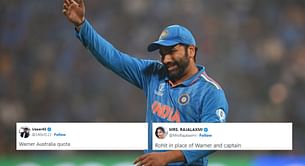 "Warner Australia quota" - Fans react as Cricket Australia ignore Rohit Sharma in their 2023 World Cup XI