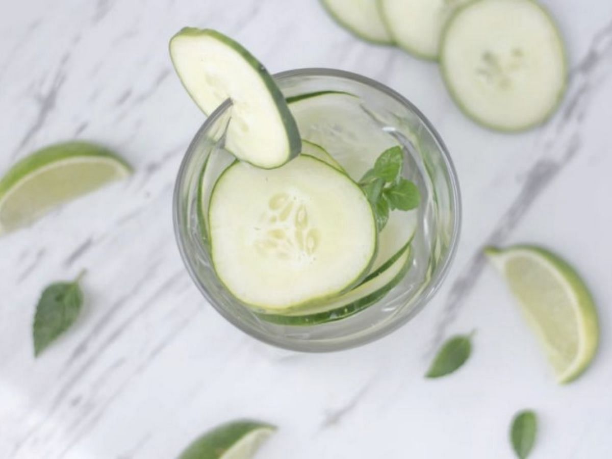 Cucumber, rose water, and lemon juice face mask (Image via Sportskeeda)