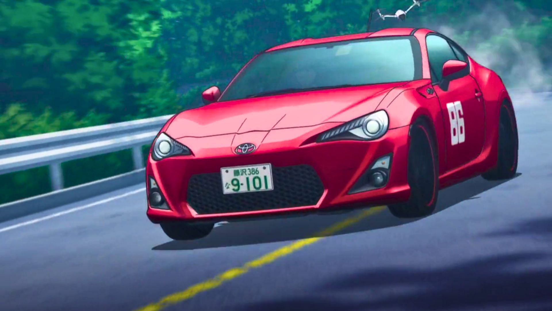 Kanata&#039;s Toyota 86 as seen in MF Ghost episode 7 preview (Image via Felix Film)