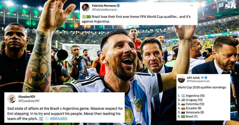 Shame on Brazil”, “Sad state of affairs” - Twitter explodes as Lionel Messi  and Argentina beat Brazil at Maracana after violent clash before game