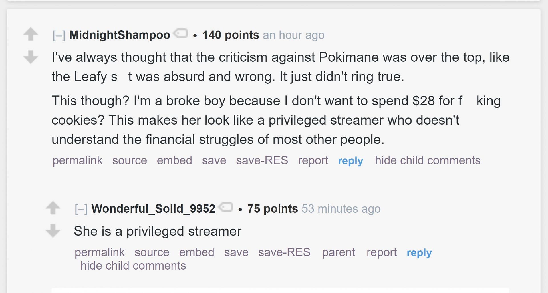 Reddit community chimes in on the streamer&#039;s take (Image via r/LivestreamFail)