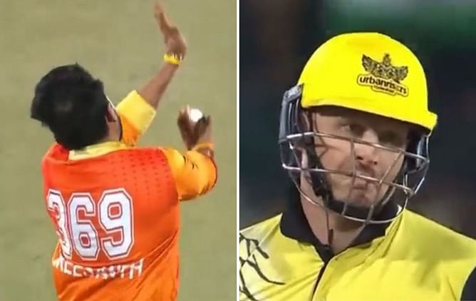 [Watch] S Sreesanth sends back Martin Guptill with a vicious outswinger in LLC 2023