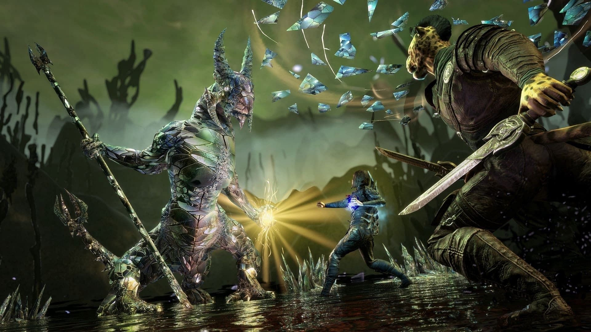 Players battling a boss in The Elder Scrolls Online Endless Archive