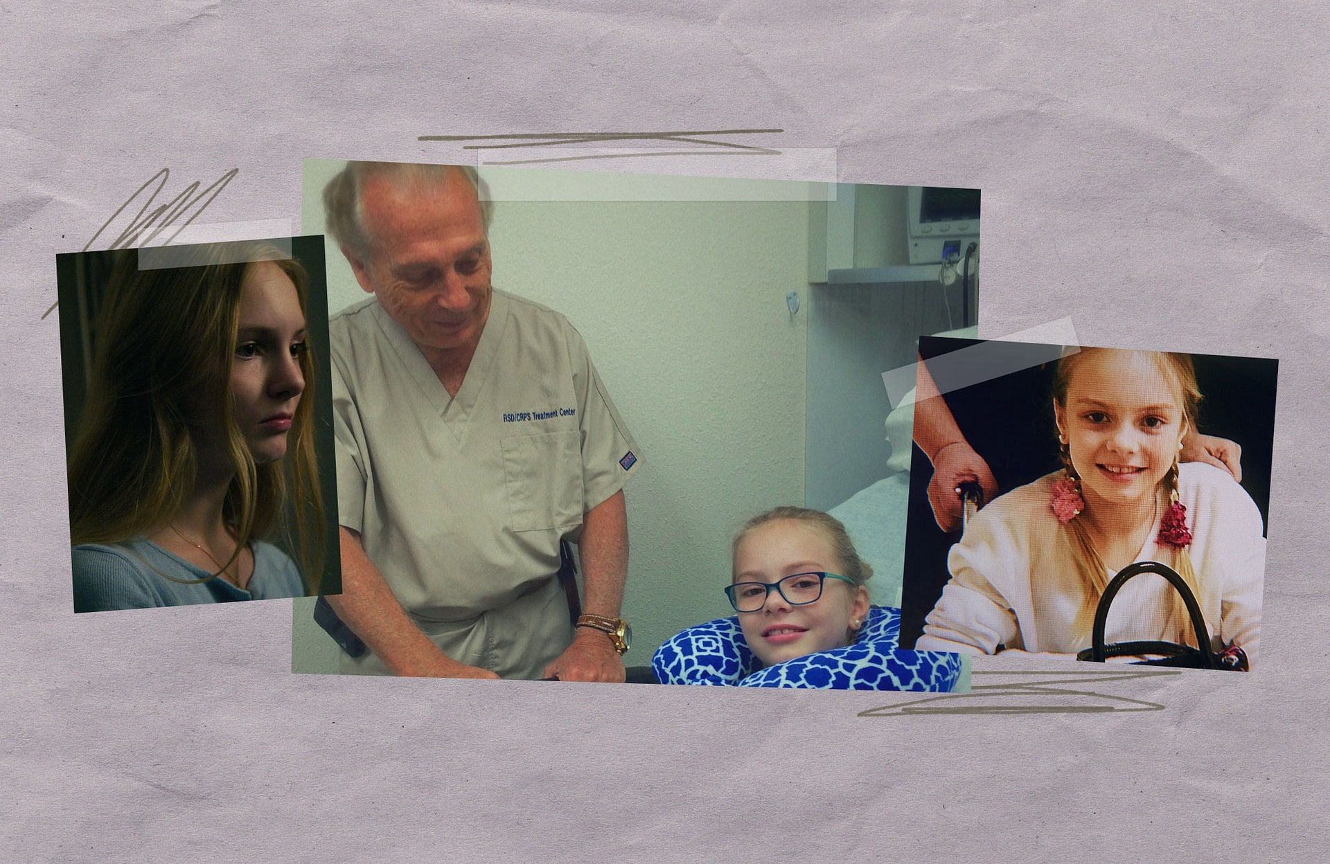 A collage of the Dr. Anthony Kirpatrick and Maya (image via Netflix)