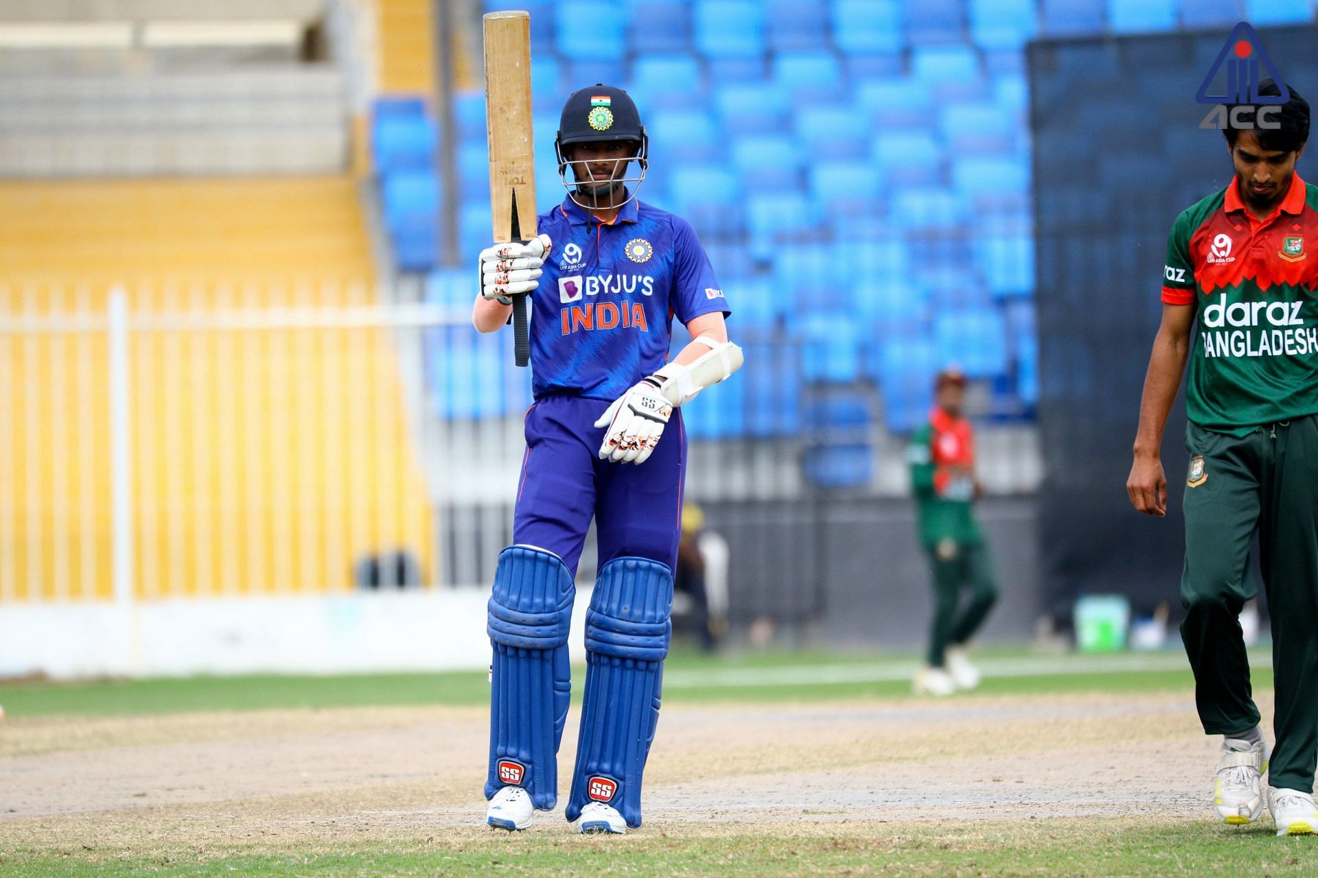 Shaik Rasheed in action. (Photo Credits: Asian Cricket Council)