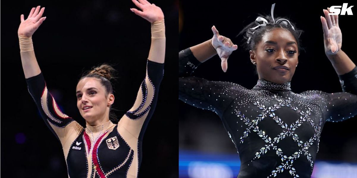 Pauline Schaefer asks Simone Biles if she can perform the Schaefer element