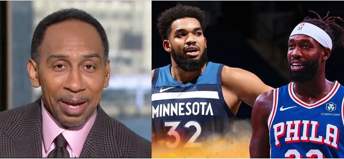 Stephen A. Smith (L) backs Patrick Beverley calling out Karl-Anthony Towns