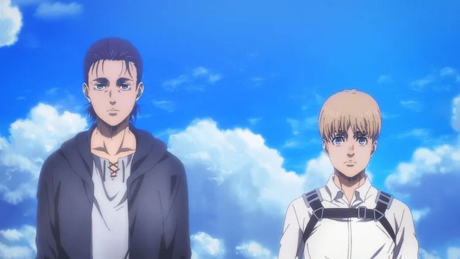 Eren and Armin, as seen in the Attack on Titan finale (image via MAPPA)