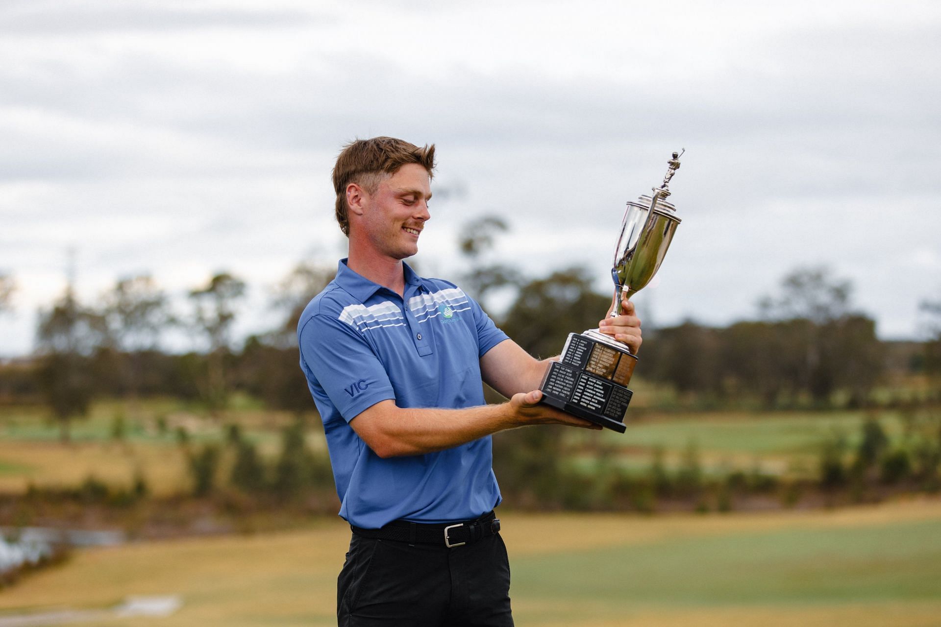 Phoenix Campbell becomes the first amateur to win the Queensland PGA Championship (Image via Golf Australia)